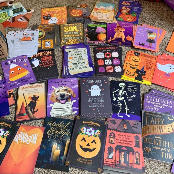 Lot of 25 Hallmark Halloween Greeting Cards Son Daughter Grandson Granddaughter - Picture 2 of 13